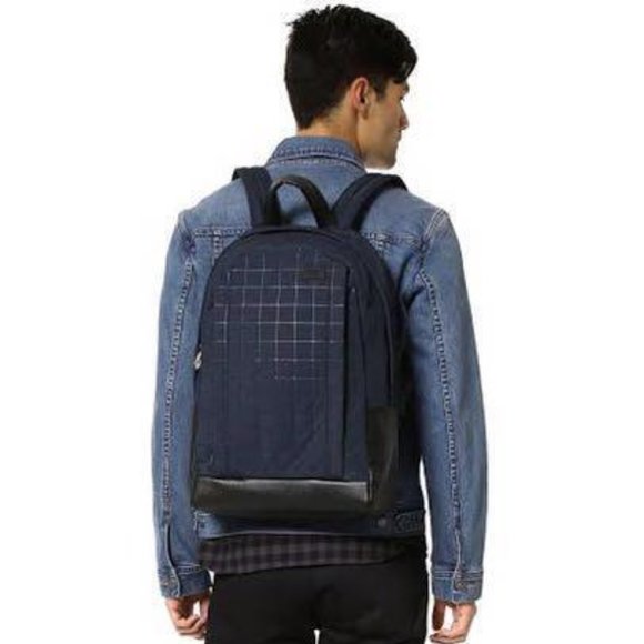 JACK SPADE QUILTED TECH NYLON BACKPACK Men's Leather 18.5" x 13"